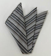 Formal/Wedding Silk Stripe Pocket Square #WDSP-2